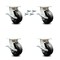 Service Caster 5 Inch Kingpinless Phenolic Wheel Swivel Caster Set with Brakes and Swivel Locks SCC-KP30S520-PHR-SLB-BSL-4 - alternate 1